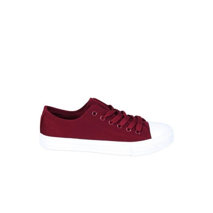 basket femme bordeaux