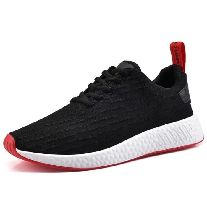 Noir baskets casual absorption des chocs respirant flyknit couple hommes et  femmes sneakers 35-44 Noir - Cdiscount Chaussures