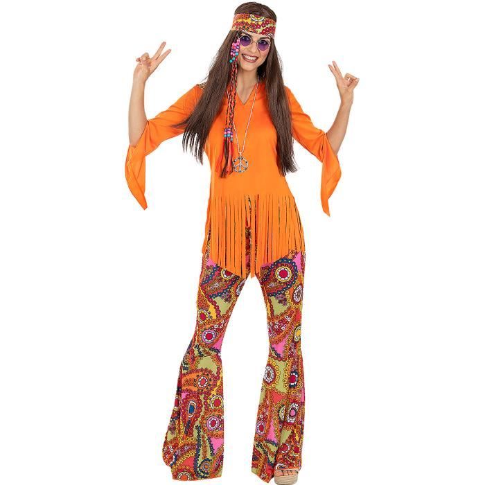 Déguisement Hippie joyeux femme - FUNIDELIA - Taille M - Accessoires pour Halloween et carnaval