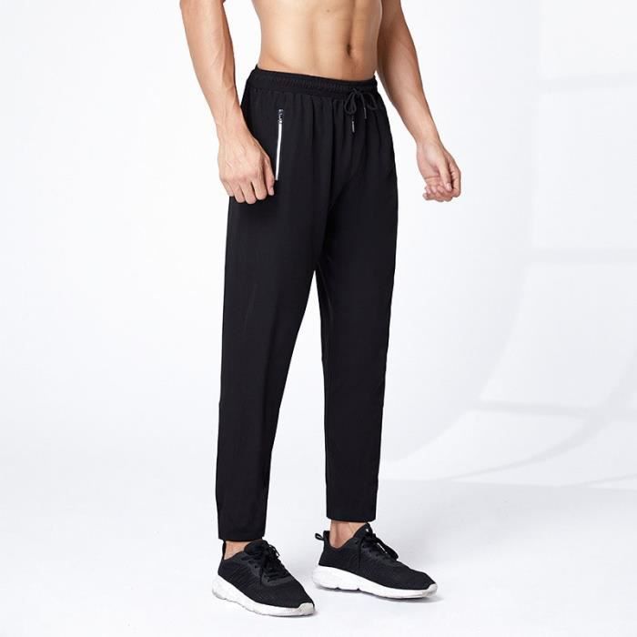 Legging Homme Sport 2 En 1 Long Avec Poches - Collant Running Fitness Respirant