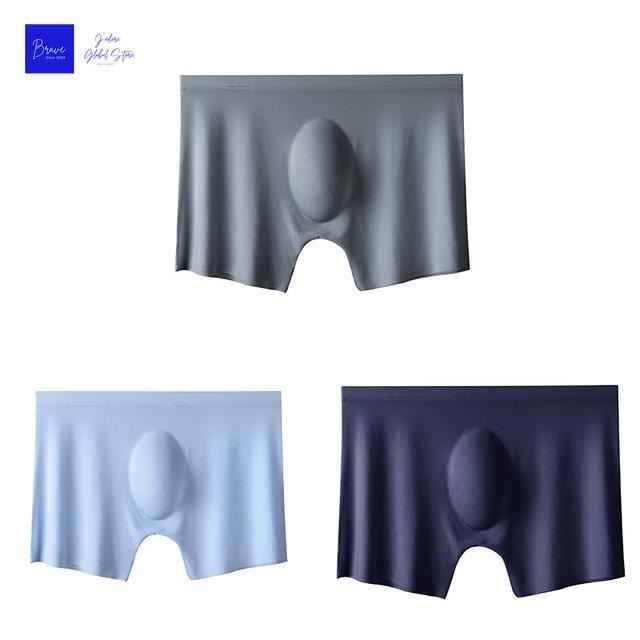 Sous-vêtements hommes en soie glacée gaine pénis éléphant nez boxer Sous-vêtements hommes en soie glacée gaine pénis éléphant nez boxer