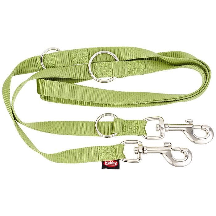 Meilleurs prix pour Nobby  Laisse Réglable en Nylon pour Chien Vert 20 mm x 200 cm - 79100-41