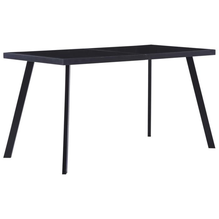 Table Rectangulaire Happy Garden PIA 120x70cm Noire - Style Scandinave Pour Salle à Manger 4-6 Personnes