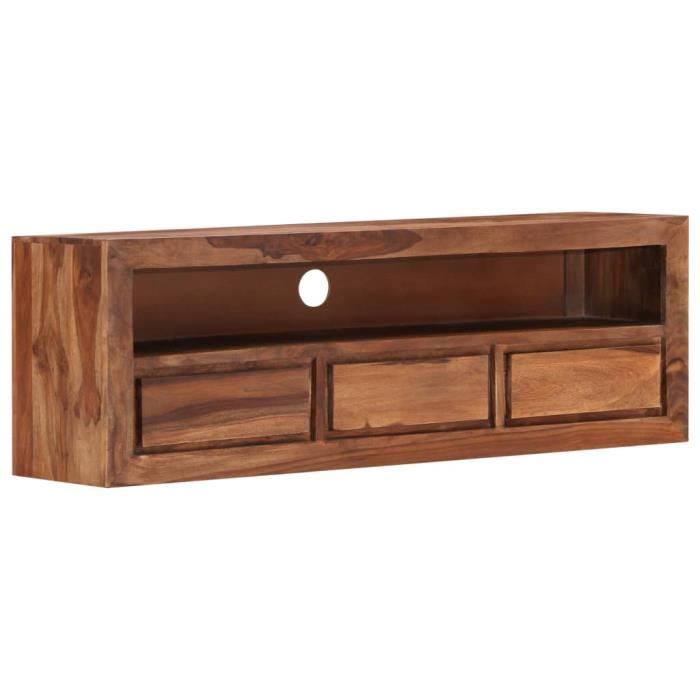 6290•{SUPER} NEU TV Stand Rangement TV VINTAGE Meuble TV 120x30x40cm - Bois de Sesham solide FR