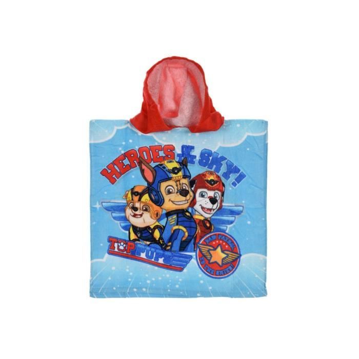 Nickelodeon Pat' Patrouille Cape De Bain Enfant Garçon – Bleu, Taille Unique, 100% Polyester Doux