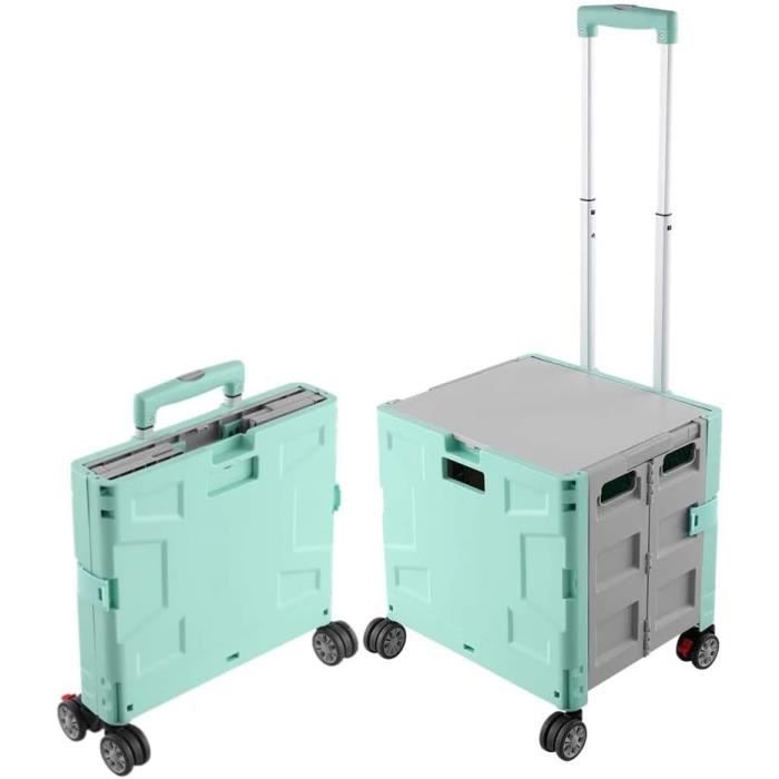 Chariot De Courses Pliable Cost Way - Poignée Réglable - 4 Roues - Capacité 20kg