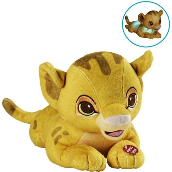 Peluche Lumineuse Disney Roi Lion Bebe Simba Jaune 28 Cm Cdiscount Jeux Jouets