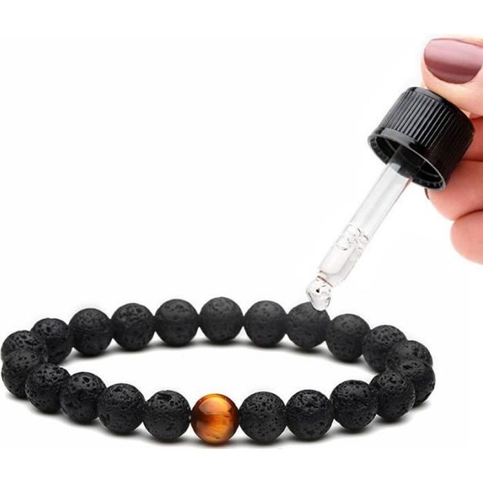 Noir SUPVOX Diffuseur M/édaillon Bracelet Aromatherapy Bracelet en Cuir Bracelet Huile Essentielle