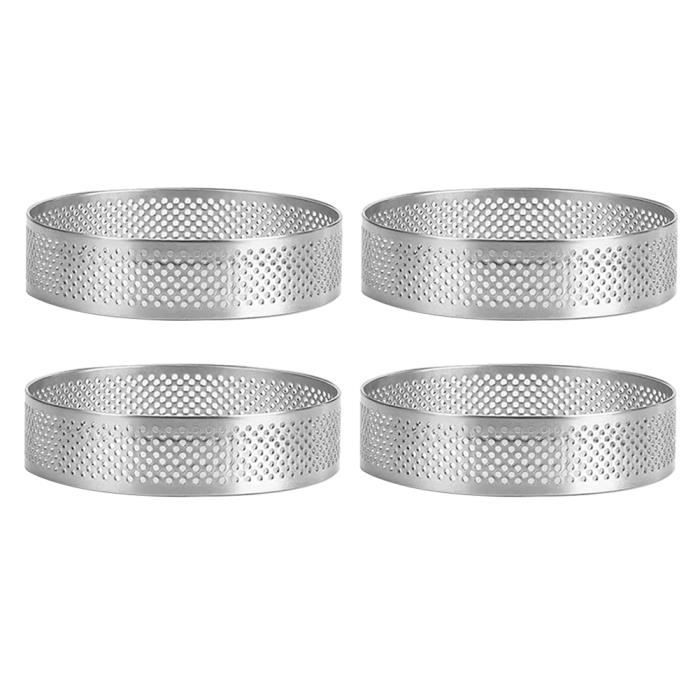 Anneaux à œufs En Acier Inoxydable - 4 Pouces (lot De 2), Revêtus, Neufs En Boîte