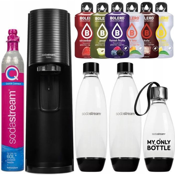 SodaStream Terra saturateur d'eau 3 bouteilles + accessoires