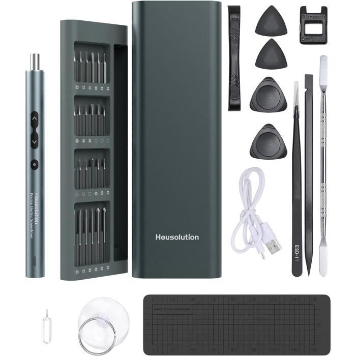 Tournevis électrique De Précision 68-en-1 – Parfait Pour Réparer Téléphones, Ordinateurs, Montres…