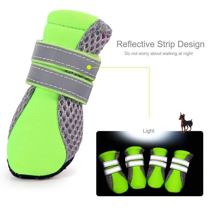 Comparer les prix de Chaussure de Chien Respirantes réfléchissante Bottes Chien protection pattes guêtres - SWAREY - Taille XL - Vert