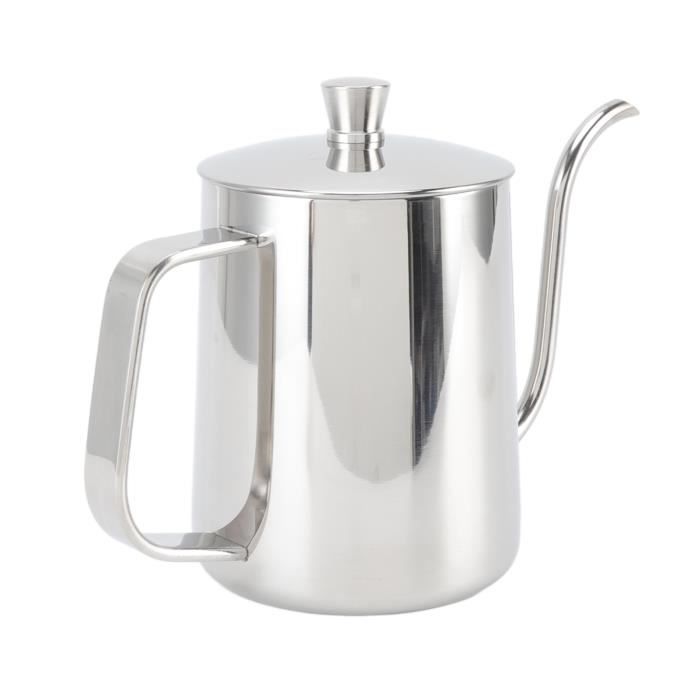 Bouilloire Col De Cygne Gooseneck 600 Ml Acier Inoxydable - Verseuse Précise Pour Café Filtre Et Thé, Design Vintage
