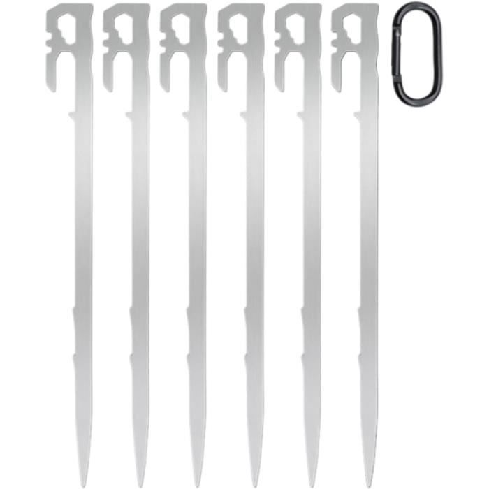 Piquets De Tente En Acier Pour Sol Dur - 25 Cm, Pour Camping, Sol Rocheux, Vent Fort - 11