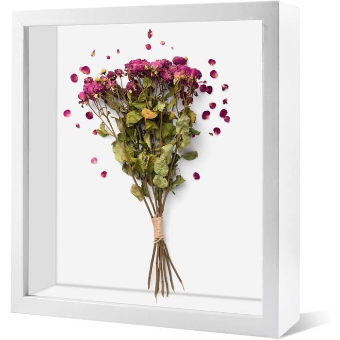 Cadre Profond 20x20 Cm Cadre Vitrine Cadre 3D Pour Photos Bouquet De
