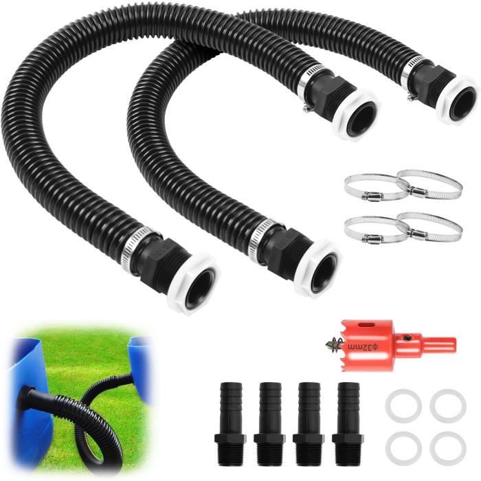 Lot de 2 raccords pneumatiques G 3/8 vers 6, 8, 10, 12, 14 ou 16 mm pneumatiques (3/8 - 16 mm