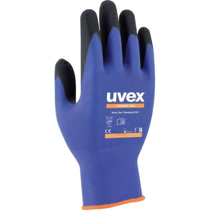 Uvex 11 Paires de Gants de Protection Athletic Lite 60027 Selon en 388 - Gants Mécaniques pour Atelier et Travail -