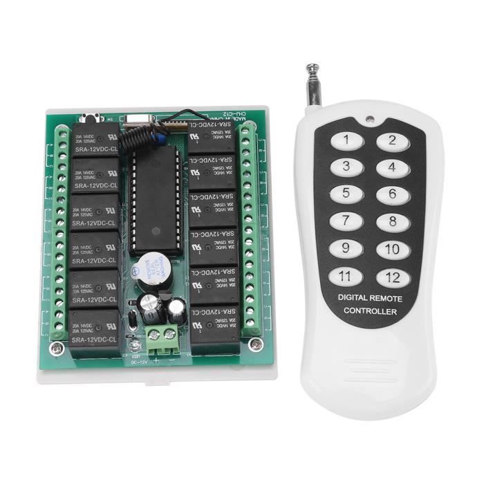 Récepteur de télécommande 2,4 G 12 V en métal ABS compatible avec les contrôleurs électriques télécommandés pour enfants, correspondance de fréquence requise, différents modèles de broches, y compris