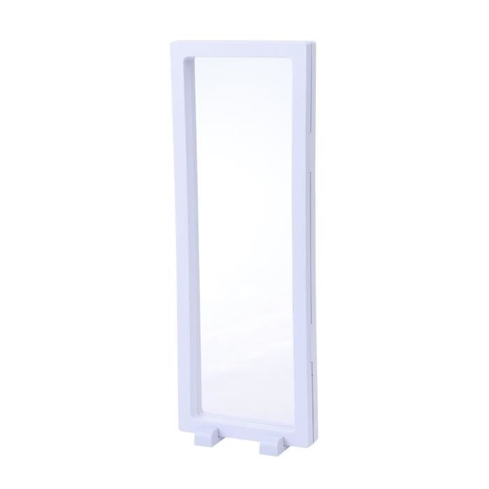 Qianly Lot De 4 Présentoirs Flottants 3D Blanc - Boîte Affichage Bijoux, Médailles, Pièces, 9x9x2 Cm