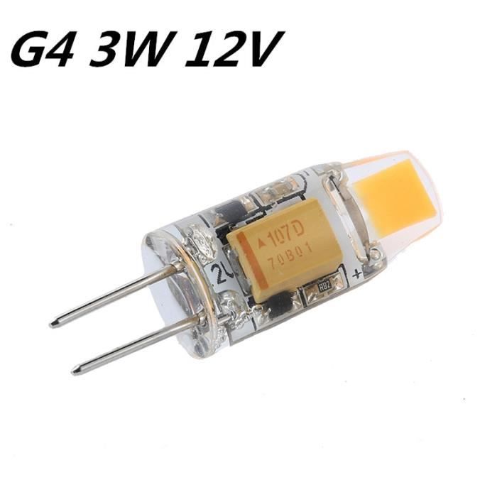 10 Ampoules LED G4 12V - Blanc Froid/chaud, Dimmables, Classe énergétique A+, Pour Intérieur