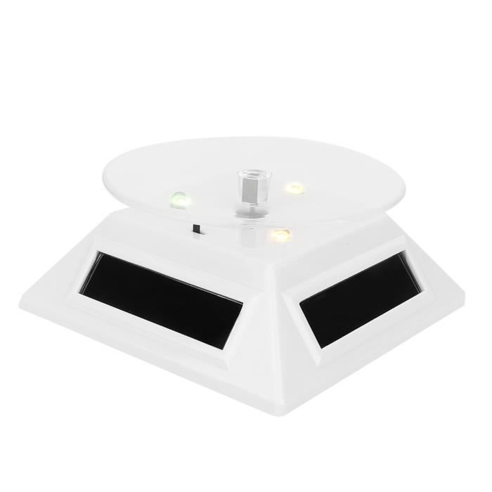 Présentoir Rotatif à LED - Plateau Miroir 10/15/20 Cm - Rotation 360° Silencieuse - Pour Bijoux, Figurines, Décoration
