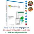 Microsoft Office 365 - Accès à Vie | 5 Postes | 5 TB Stockage-1