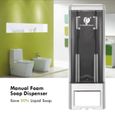 500ml Distributeur de savon manuel de liquide désinfectants gel douche Montage mural pour maison toilettes salle de bains Hôtel en-1