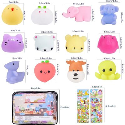 Ainiv 24 Squishies Mochi Kawaii – Animaux Lumineux Anti-stress – Cadeaux Fêtes, Anniversaires