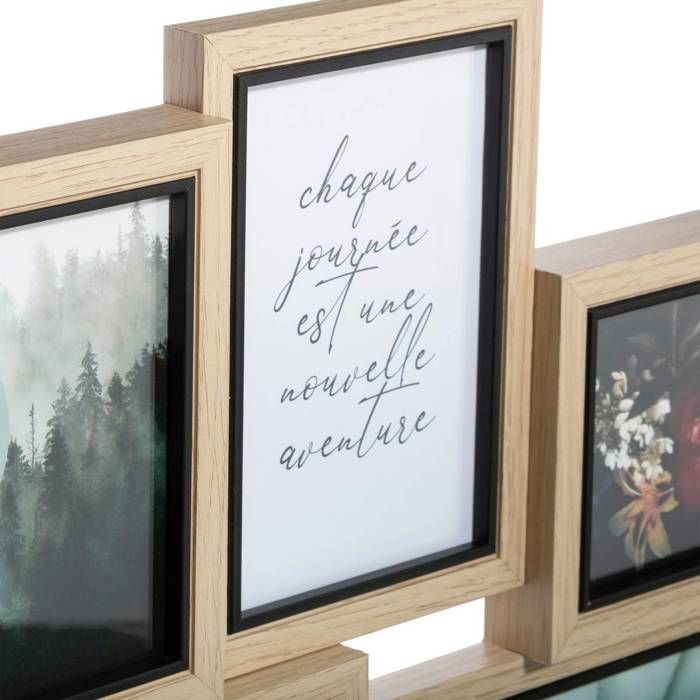 Cadre Photo Multivues Atmosphera Arthur - Bois 8 Photos 48x48cm