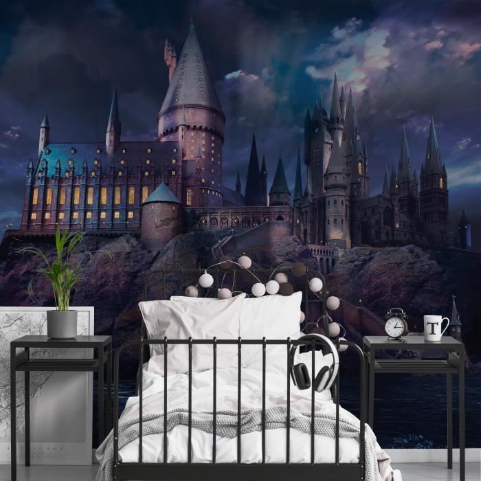 Château de Poudlard Harry Potter tissé auto-adhésif papier peint