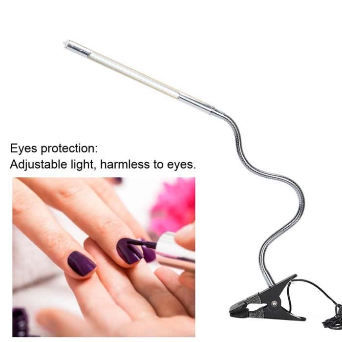 Lampe LED à clip pour manucure EBTOOLS - Réglable USB - Protection des yeux  - Blanc - Cdiscount Electroménager