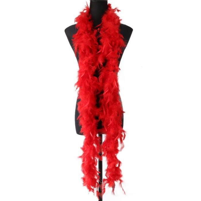 Guirlande De Noël Large 9cm Boa Plumes Blanche L 1.8 Mètres