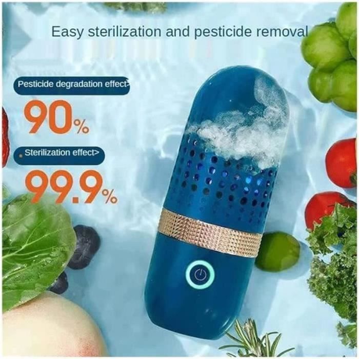 NETTOYEUR A ULTRASONS Joulli Machine à laver les fruits et légumes en forme  de Capsule portable sans fil purificateur d'aliments - Cdiscount  Electroménager