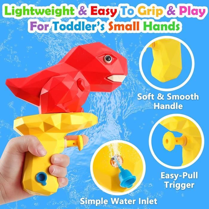4 Pistolets à Eau Manuels Pour Enfants - Mini Water Guns En Plastique, Pour Piscine, Plage Et Jardin - 2