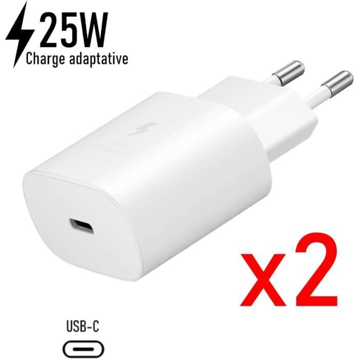 Chargeur Rapide USB-C 25W Blanc - Neuf, Générique, Compatible Avec Nombreux Appareils