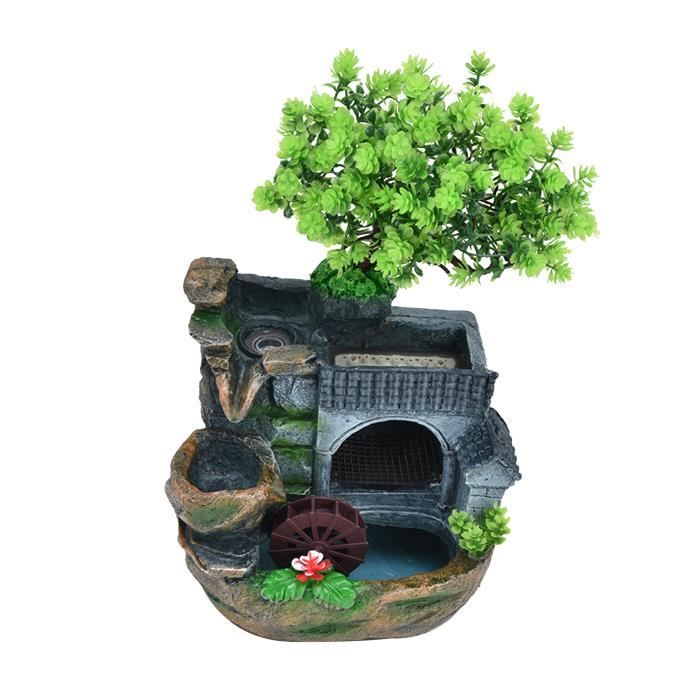 Niiyen Décoration de Bureau Poisson Chanceux, Mini Fontaine Feng Shui décoration de Bureau à la Maison, Style de Conception Unique, Boule de Cristal Roulant, Texture tridimensionnelle