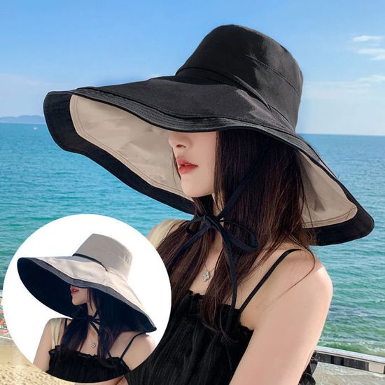 Réversible Chapeau De Plage Réversible FaroDor Femme - Protection