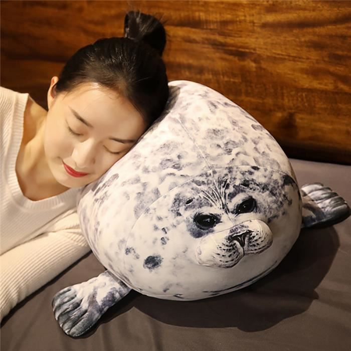 Peluche Phoque Géante Oreiller Câlin Mignon - Coussin Doux Enfant Et Adulte