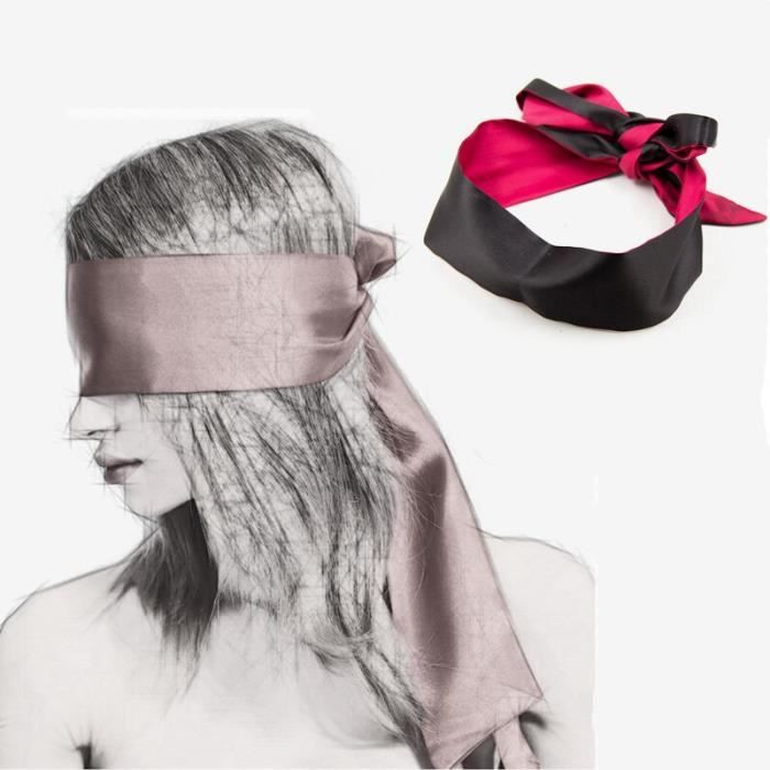 Binxliuxo Kit Débutant BDSM – 2 Menottes Poignets Cuir Noir + Masque Yeux Satin, Confort & Sécurité – Accessoire Couple Coquin Sensuel