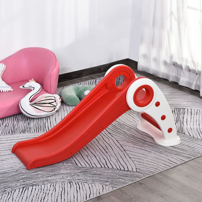 HOMCENT Toboggan Pliable Pour Enfants 1-3 Ans - Intérieur Extérieur Gris 111x37x54 Cm - Coins Arrondis