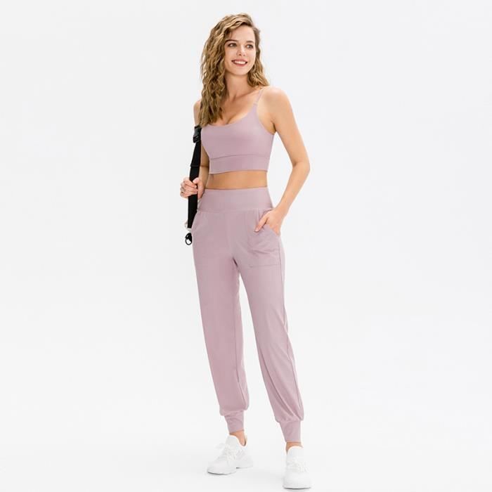 Pantalon De Sport Femme Léger Et Respirant - Ceinture Ajustable, Poche Zippée - Confort Quotidien, Exercice, Yoga - 10