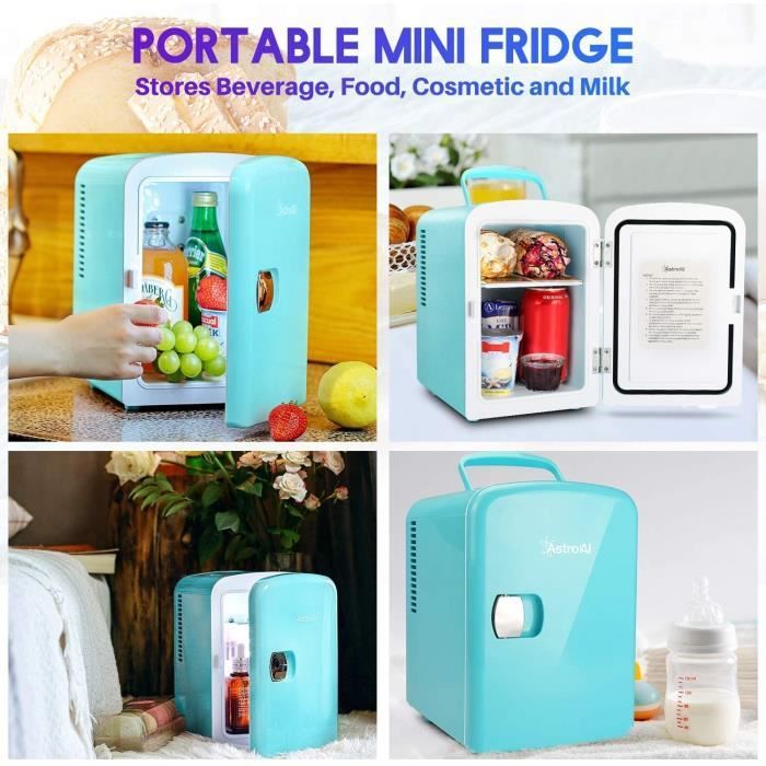 Mini-réfrigérateur mobile, petit réfrigérateur portable, 4 l, 12 V DC,  rouge - PEARL