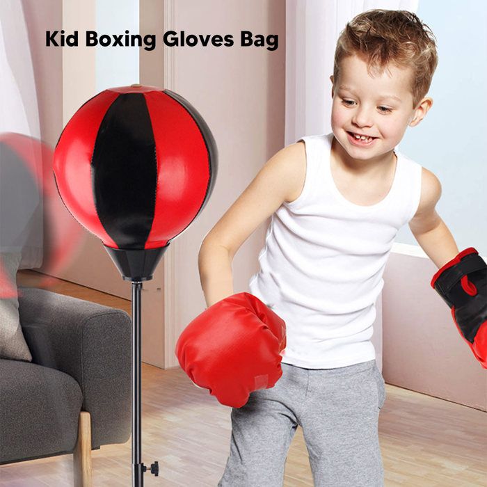 Sac De Frappe Enfant JONESHOW Avec Support Réglable – Kit Boxe 3-8 Ans, Gants, Pompe Et Balle Élastique Inclus