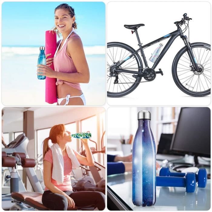 Bouteille d'eau en Acier Inoxydable Isotherme, Gourde Inox