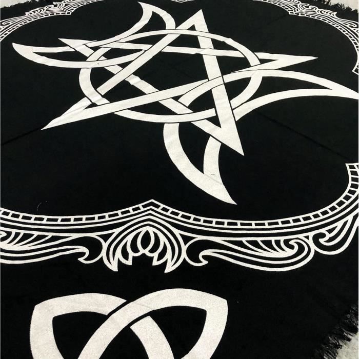 Namvo Nappe de Tarot en Velours Violet imprimé - Géométrie sacrée