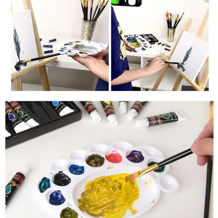 Peinture Acrylique Métallique 24 Tubes 12ml Couleurs Brillantes Kit de Peinture  Acrylique Métalliques pour Peinture sur Toile [31] - Cdiscount Beaux-Arts  et Loisirs créatifs