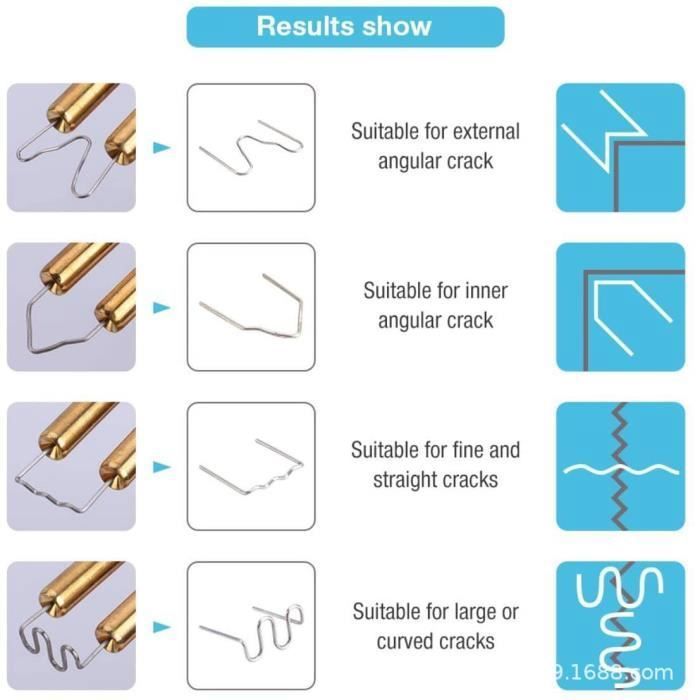 FOURNITURES HOT AGRAFES Plat Agrafeuse Réparation Plastique Soudure