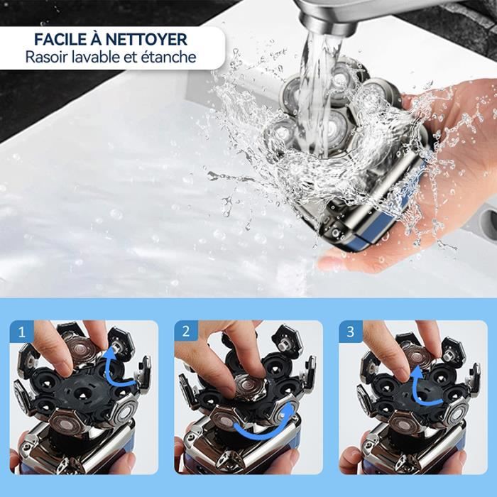 Rasoir électrique Multifonction 7 En 1 Cosoul - Tondeuse Barbe, Tête, Nez, Oreilles, USB