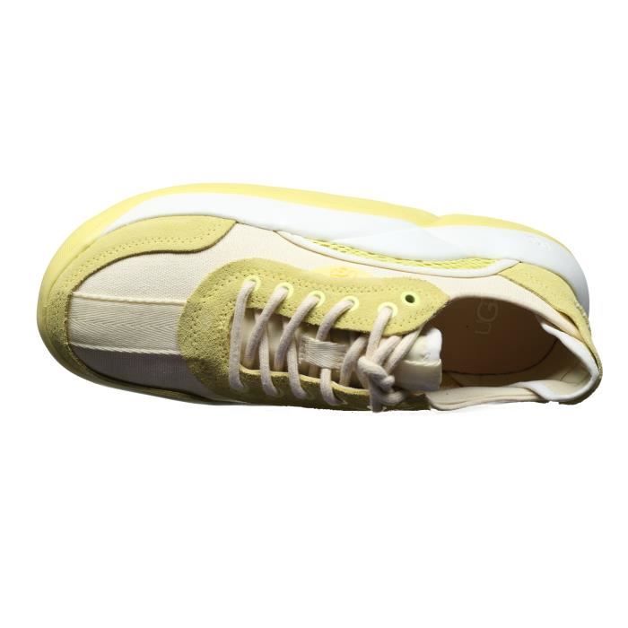 Basket femme UGG W La Cloud Low Gardenia Jaune Cuir Plat
