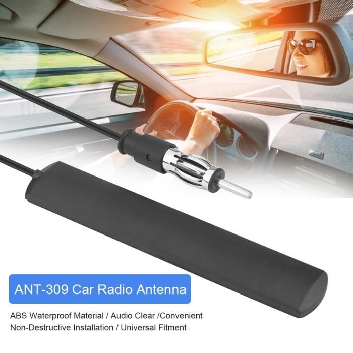 Ant-309 Antenne d'autoradio - Universal Car Fm Radio Antenne Patch Noir Antenne  Radio Amplificateur Antenne Antenne Support Pare-brise 85-112mhz 5m Câble